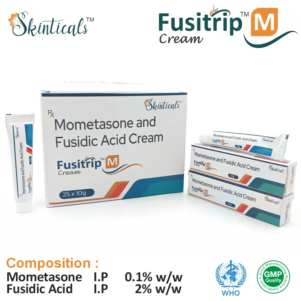 Mometasone 0.1% + Fusidic Acid 2% Ointment PCD Pharma
